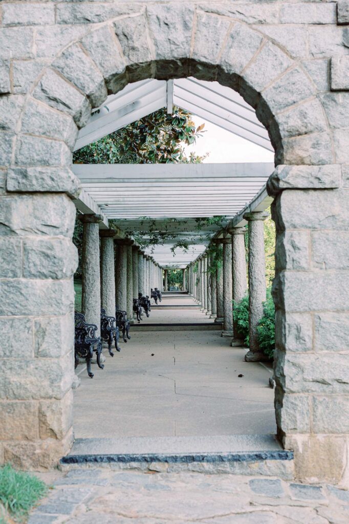 A stone arch at a family photography session in Maymont Park in Richmond, VA by Katie Stansfield Photography.