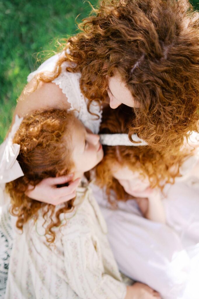 A close-up of a mom looking at her daughter by Katie Stansfield Photography, a family photographer in Short Pump VA.