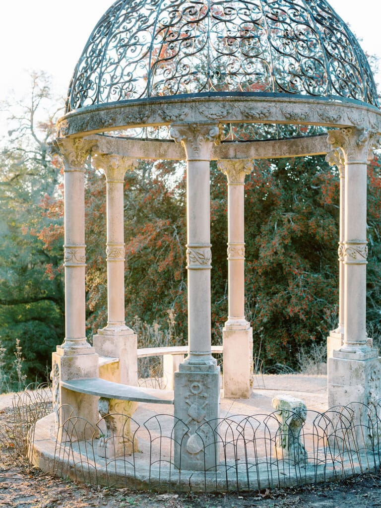 An ornate gazebo during a Richmond family photos session by Katie Stansfield Photography.
